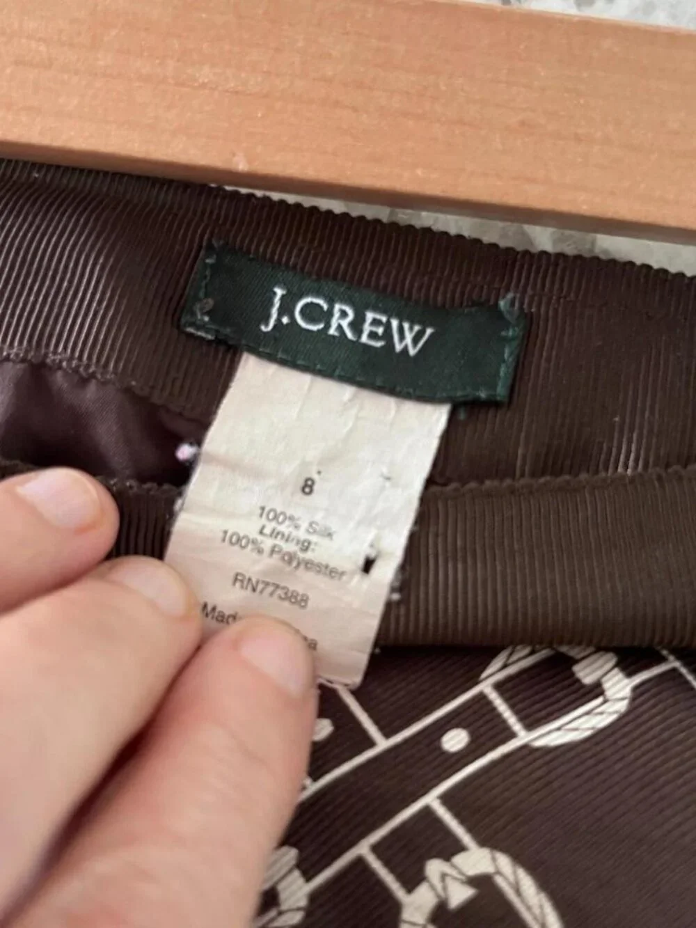 J.Crew Vintage Women's 100% Silk Skirt